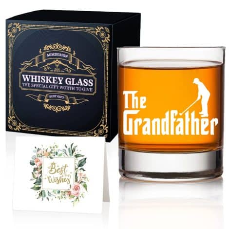 AGMdesign – The Ultimate Golfers’ Whiskey Glasses, Ideal Gift for Indian Grandfathers, Fathers, Husbands & Brothers. Giving joy to New Grandpas during Pregnancy Reveal.