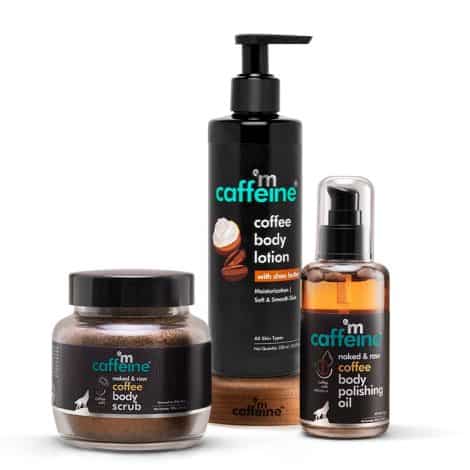 mCaffeine Coffee Body Care Kit for Men, Women & All Skin Types: Tone, Polish & Moisturize!