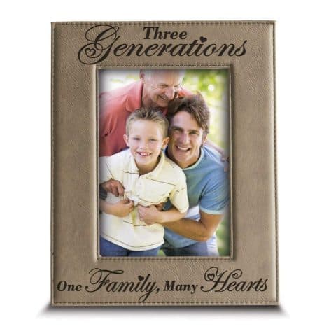 BELLA BUSTA- Three Generations- One Family Love-Engraved Leather Photo Frame for India’s Moms, Dads, and Families.