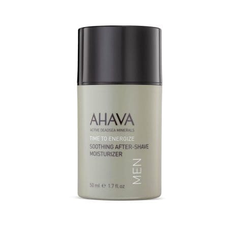 Ahava Men’s Soothing After Shave Moisturizer, 50 ml, in a calming off-white shade.