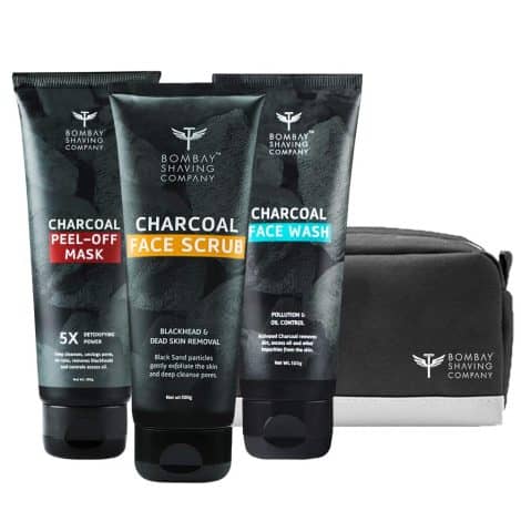 Bombay Shaving Company Charcoal Travel Pack for fresh and healthy skin on the go. (100g x 3)