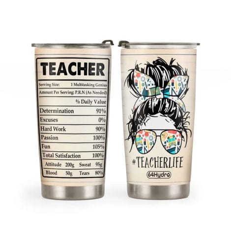 20oz Teacher Life Facts Tumbler – The Perfect Gift for Indian Teachers!