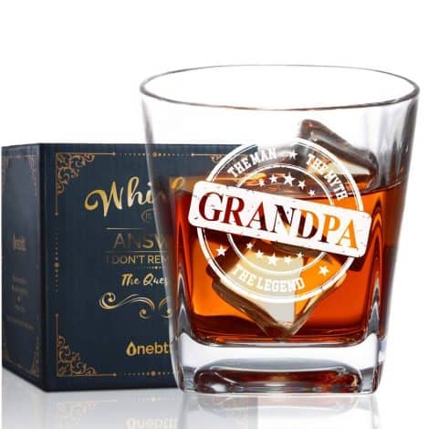 Legendary Man Whiskey Glass – Best Gift for Grandfather on Christmas/Birthday/Father’s Day, for all Whiskies.