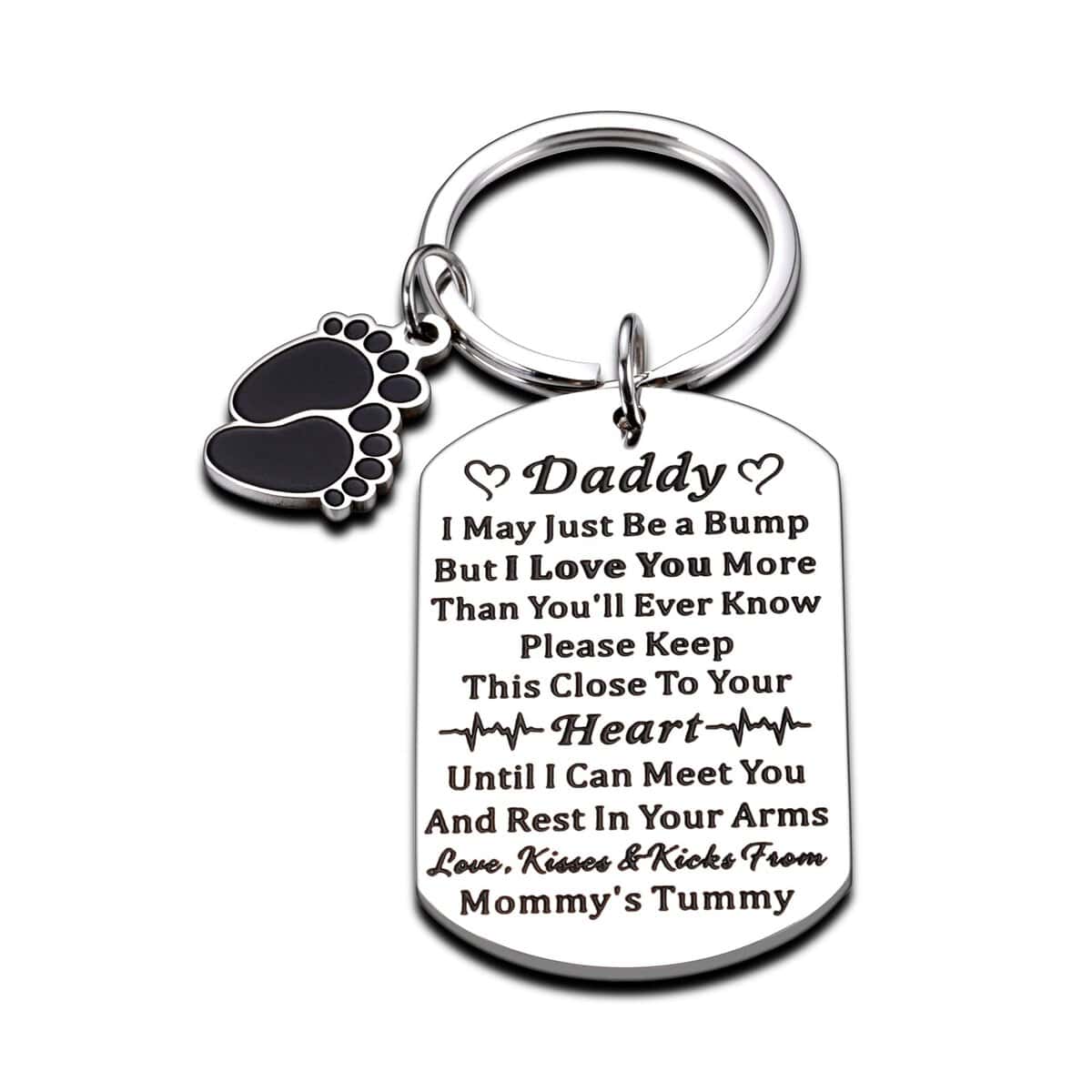 New Dad Gifts for Men First Time Dad Keychain Father’s Day Gifts for Father to Be Husband from Wife Baby Announcements Ideas for Daddy to Be Christmas Valentine’s Day Soon to Be Dad Gifts for Him