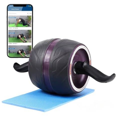 SOLARA Ab Roller: Top-quality fitness trainer for men, strengthening your abs with a bonus knee mat, eBook, and videos.