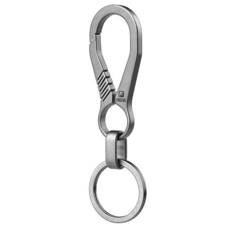 Durable Titanium Key Chain for Indian consumers with Carabiner, Key Ring, and Gift Box (Tai-B).