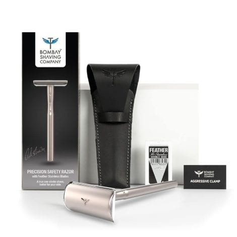 Bombay Shaving Company Precision Razor with Feather Blades | Men’s Gift Set | Ideal for Men.