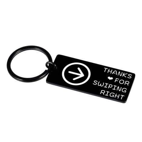 Funny keychain for couples, boyfriends, husbands, wives, girlfriends; perfect for Valentine’s, anniversary, birthday, and Christmas gifts.