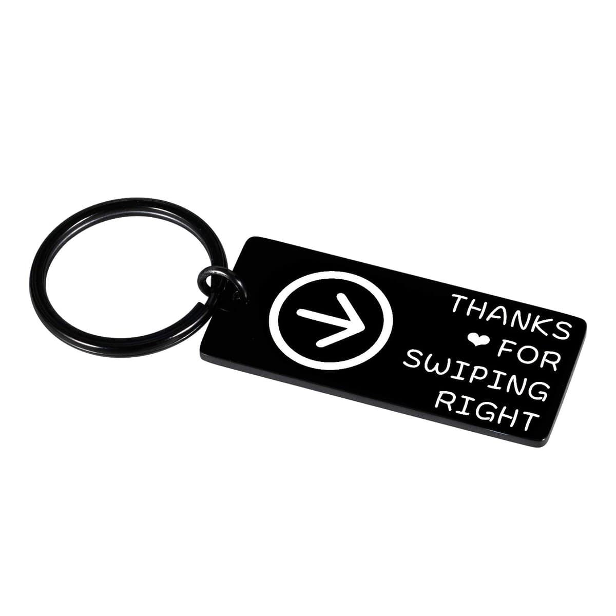 Men Valentines Day Gifts for Him Her Funny Boyfriend Gifts Keychain for Couple Husband Wife Girlfriend Anniversary Birthday Christmas Gifts Wedding Fiance Engagement Thanks for Swiping Right Key Chain