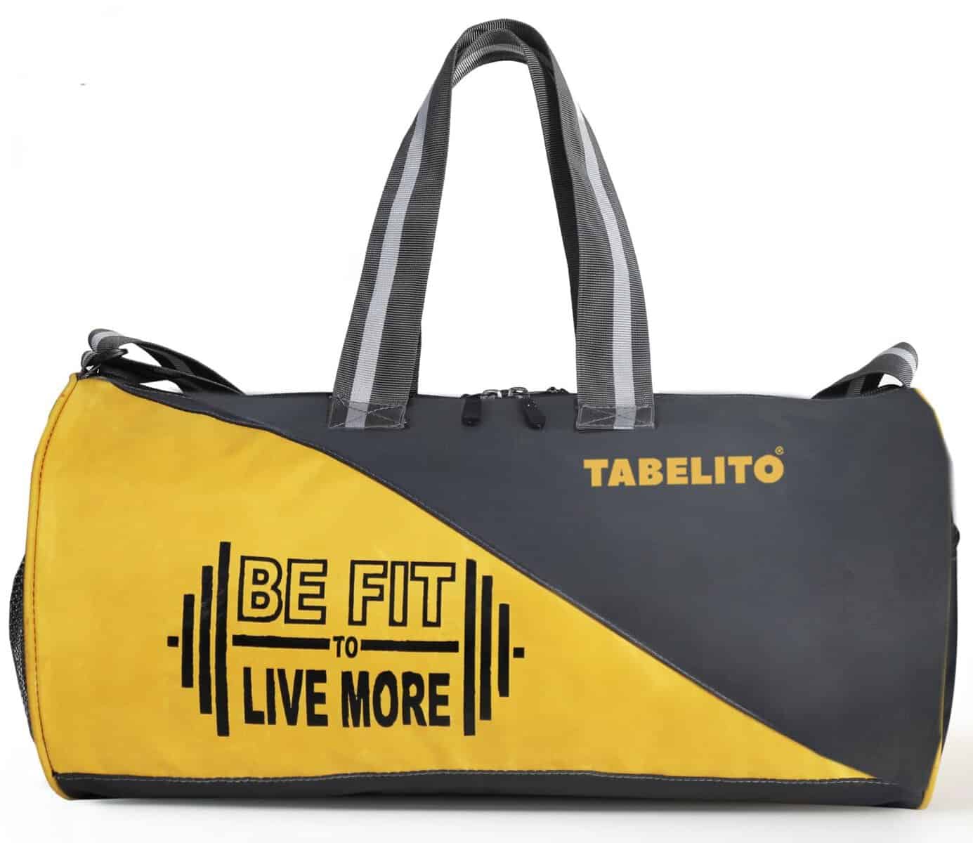 Tabelito FIT-GO Duffle Sports Travel Gym Bag 30 Litre Water-Resistant Shoulder Strap Bags for Men & Women (Yellow)