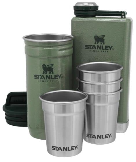 Stanley Unisex Green Traveling Shots and Flask Kit (10-01883-031) for Indian Adventurers.