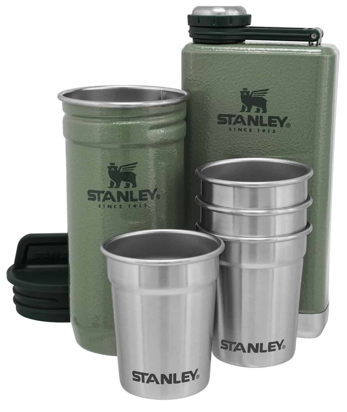 Stanley Unisex Green Adventure Shot Glass and Flask Set - 10-01883-031