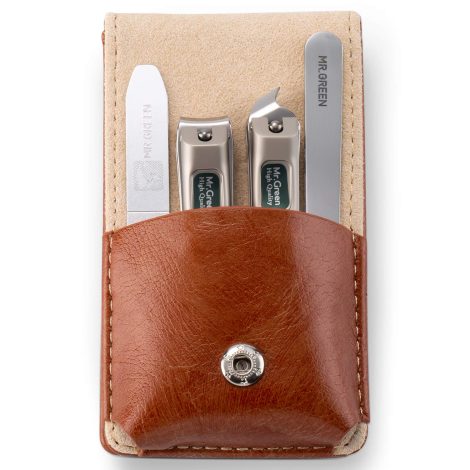 Nail Care Kit with Travel Case: Manicure, Pedicure, Grooming Set with Nail Clippers in Medical Grade Stainless Steel.