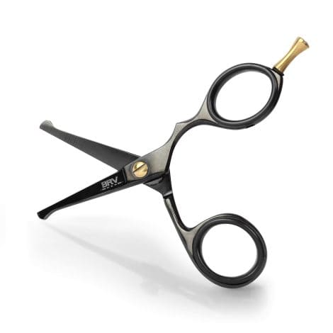 BRV MEN Facial Hair Scissors – Precise Titanium Coated Grooming Tool for Indian Men (Black).