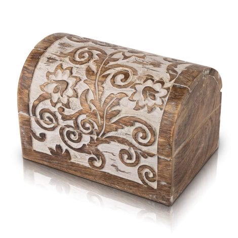 Indian Bazaar’s Handmade Wooden Jewelry Box: Perfect Birthday Gift, Jewelry Organizer, Keepsake Holder, Watch Storage.