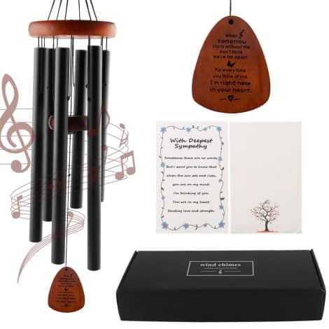 MOVNO Sympathy Wind Chimes: Prime Memorial Wind Chimes, Ideal Bereavement Gifts, In Loving Memory.