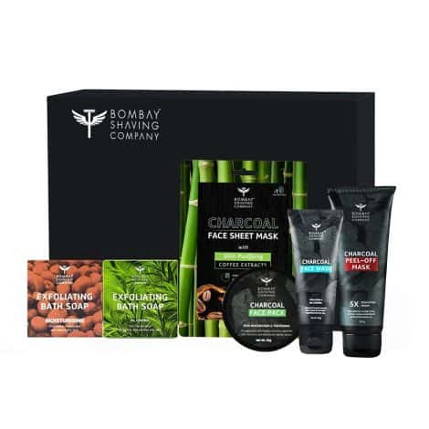 Bombay Shaving Co Bath & Skin Glow Kit: Perfect Rakhi Gift for Your Brother! Exfoliate, cleanse, and rejuvenate with our Men’s Gift Set. (15 words)