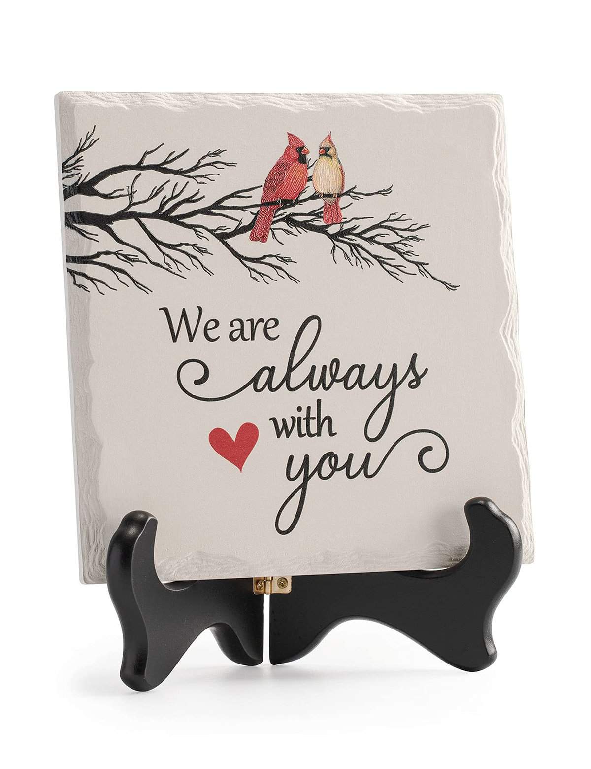 LukieJac Red Cardinal Gifts Decor Bereavement Memory Plaque Gifts For Loss Of Mother Father Sympathy Gift Memorial Gifts In Memory Of Grandfather Grandmother Sorry For Your Loss Condolence Grief Gift