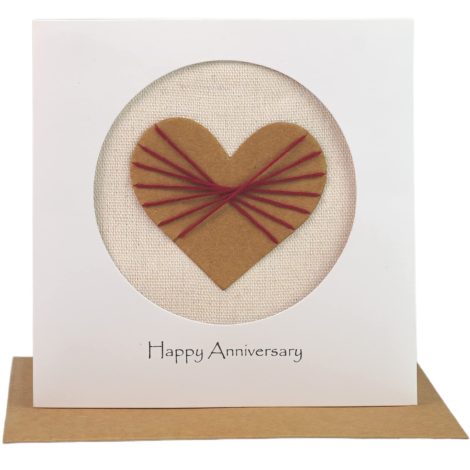 “Handcrafted 2nd Anniversary Cotton Gift Card for Happy Couples, Wife, Husband (02nd)”