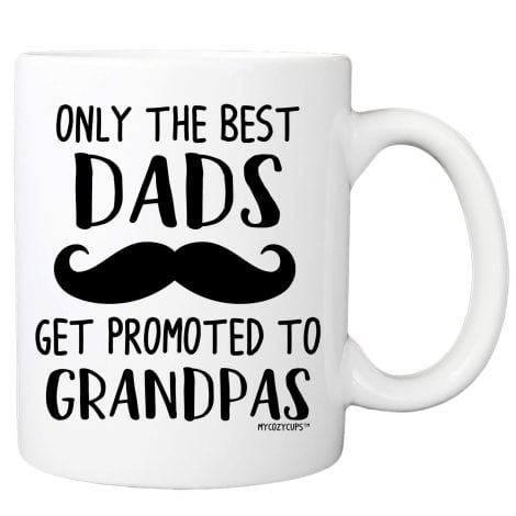 MyCozyCups Dad’s Baby Reveal Mug – A Funny Surprise for Becoming Grandfathers – A Perfect Gift.