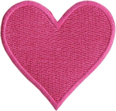 Vibrant Pink Heart – Sew-on Patch with Beautiful Embroidery for Indian Fashionistas!