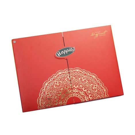 Happilo Dry Fruit Celebration Gift Box: Rose 550g (Salted California Almonds 150g, Premium Raisins 250g, and Salted Premium Cashews 150g) – Perfect Indian Delight!