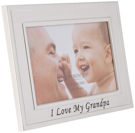 Love for Grandfather: Lawrence Frames Sentiments Collection, Sleek Metal 4×6 Frame for Cherished Memories