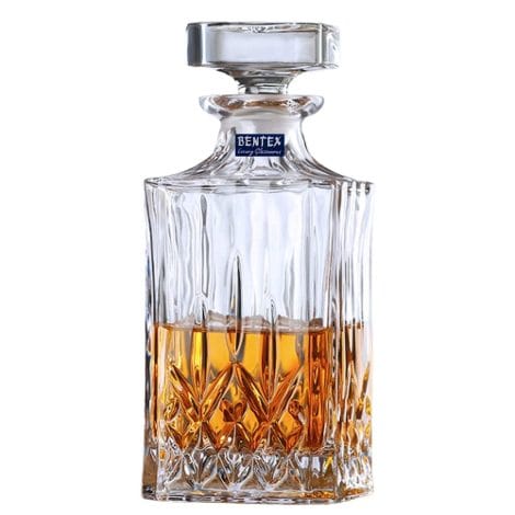 BENTEX Exquisite Glass Whiskey Decanter, 700 ml – Ideal for Whiskey, Wine, Rum, Scotch, Liquor – Elegant Gift