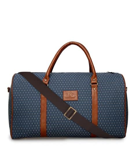 THE CLOWNFISH Travel Duffle Bag (Blue) made of 42 Litre Tapestry Fabric, perfect for Indian consumers.