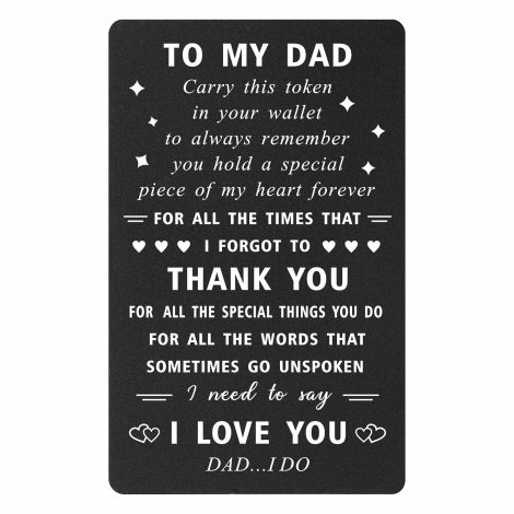 ENGZHI Dad Wallet Card, a heartfelt gift for your Indian father to express your love and gratitude on special occasions.