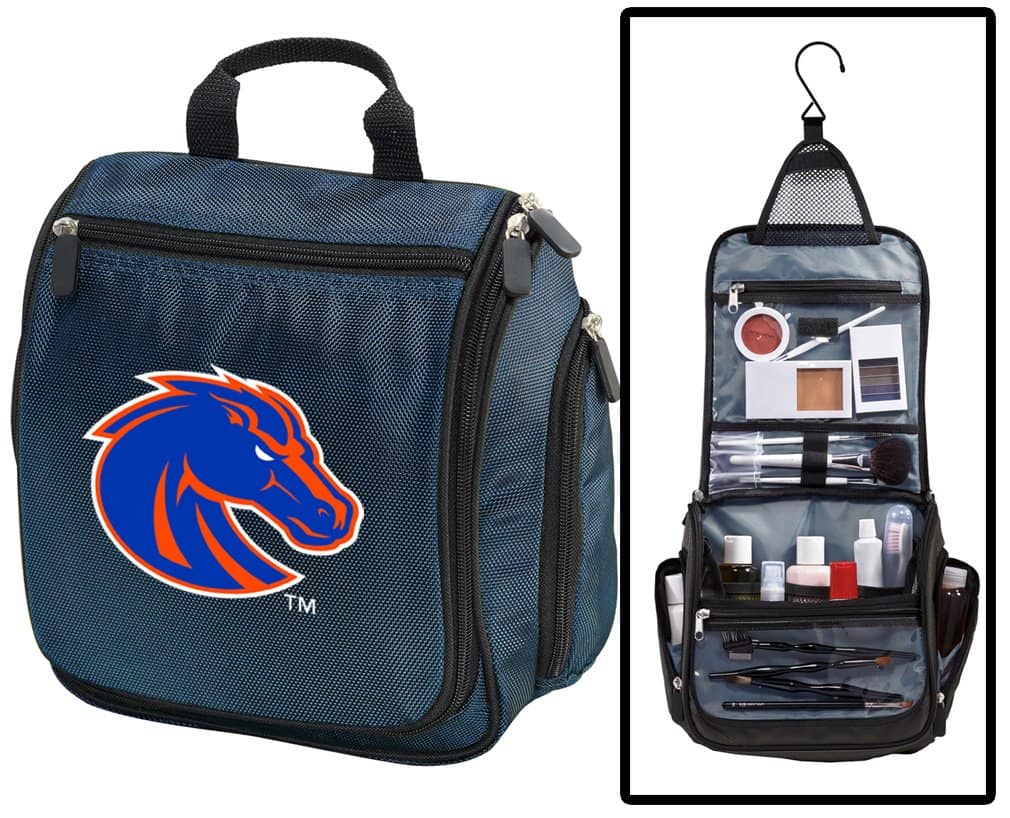 Broad Bay Boise State Broncos Toiletry Bags Or Hanging Boise State University Shaving Kits for Men