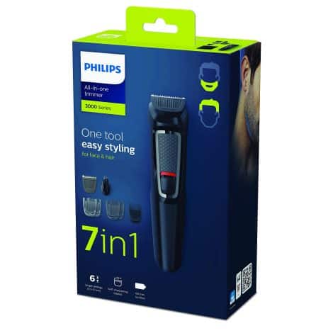 Philips 7-in-1 Multi Grooming Kit for Beard & Hair with Nose Trimmer Attachment – MG3720/13, the ultimate grooming solution.