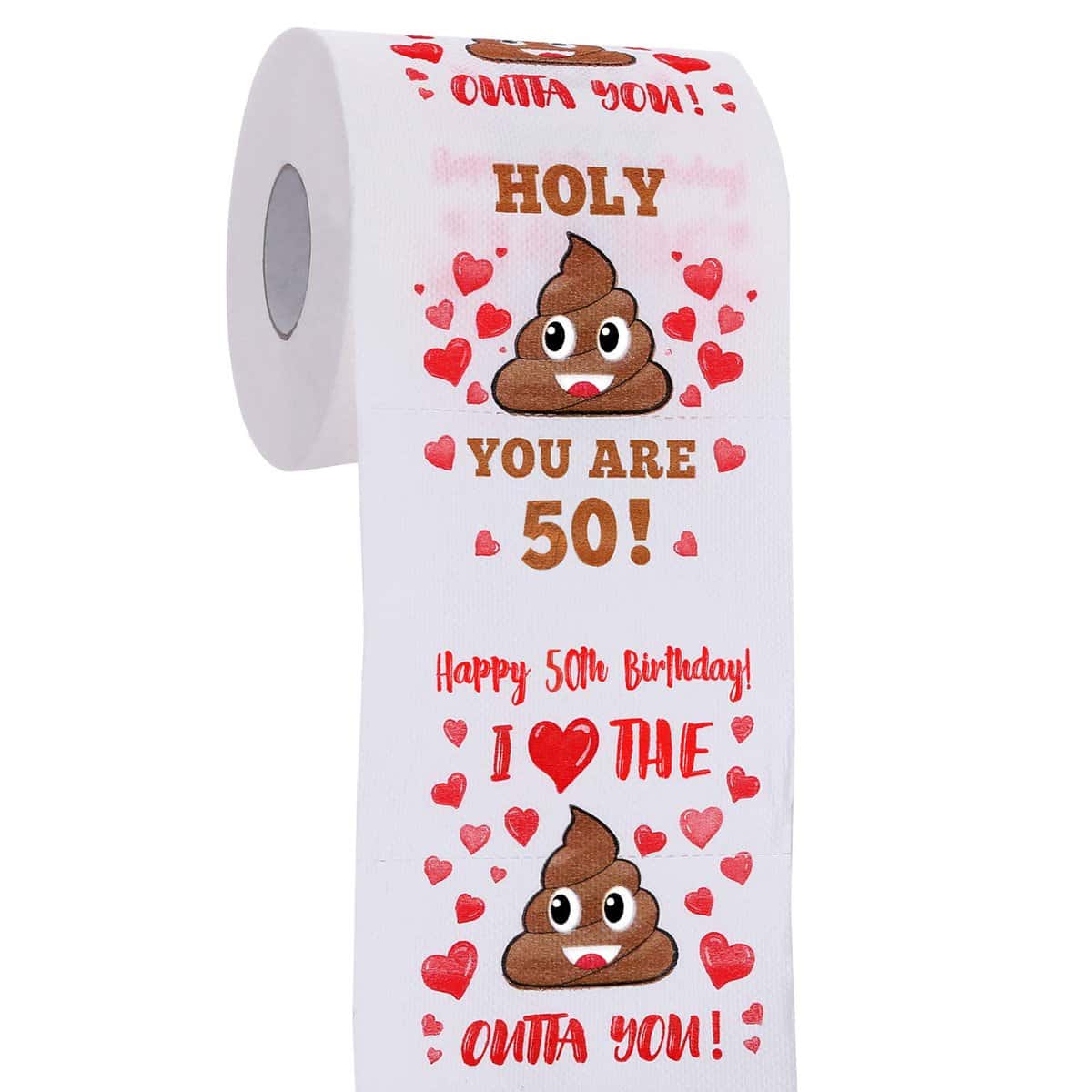 50th Birthday Gifts for Men and Women Ideas - 50th Birthday Decorations for Him, Her - Happy Prank Toilet Paper, Party Supplies Favors - Funny Gag Gifts Novelty Bday Present for Friends - 380 Sheets