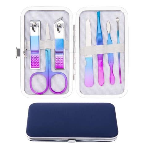 Luxury Nail Care Kit with Travel Case – Ideal Grooming Gift for Men and Women.