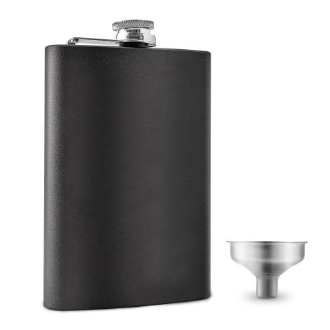 Alcohol Gift Set for Men & Women: Portable 8oz Steel Flask with Funnel, Leak-Proof & Stylish Design.