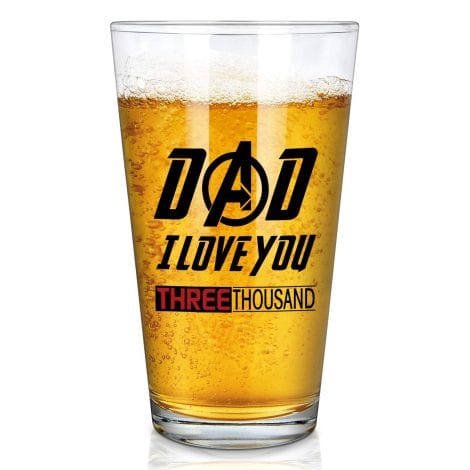 I Love You 3000 Glass: A perfect gift for Indian dads on Father’s Day or birthdays. Suitable for new dads and papas too!