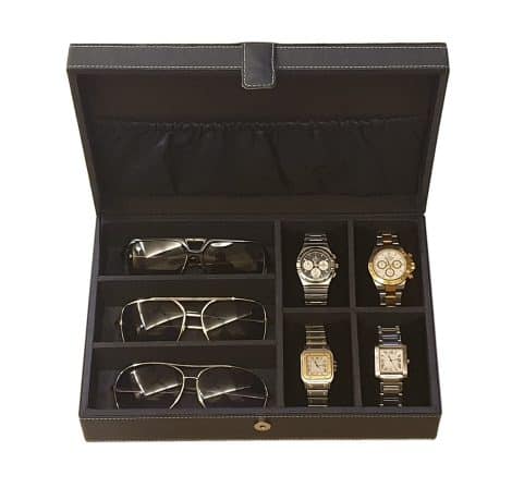 TH-297 Watch and Sunglasses Storage Box, an ideal organizer for your valuable timepieces and eyewear.