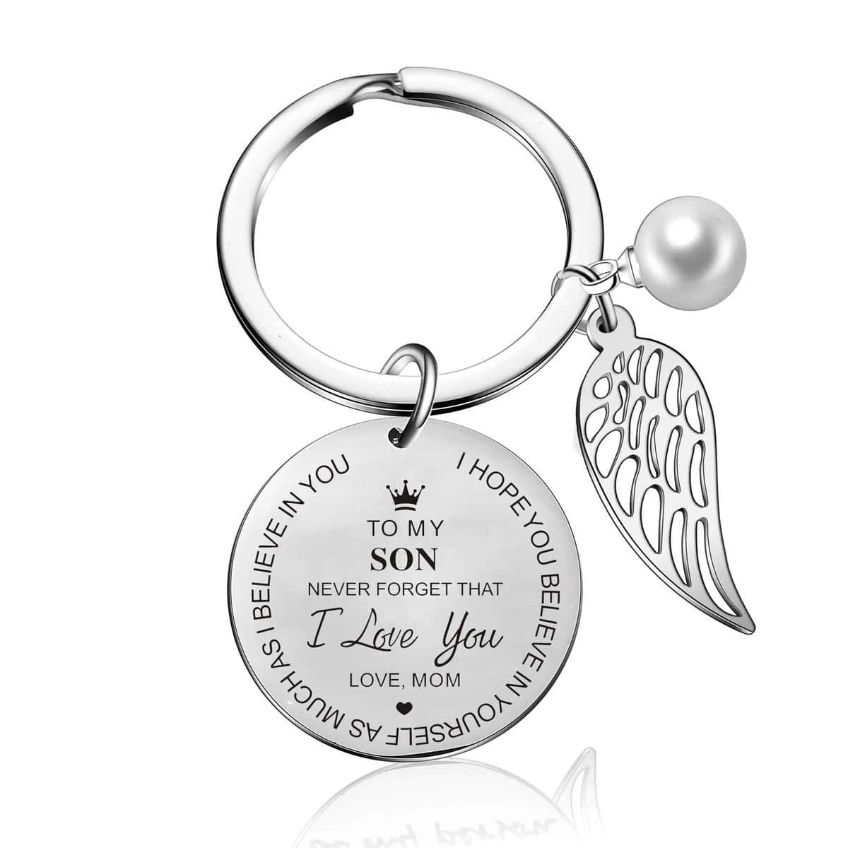 to My Son Keychain from Dad Mom Inspirational Gift Never Forget That I Love You Forever Birthday Gift Graduation Gifts (to My Son from mom)