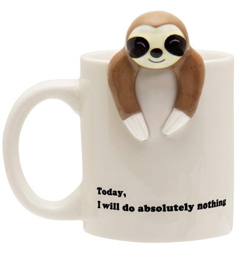 Funny Sloth Coffee Mug, perfect gift for both women and men, holds 12 oz.