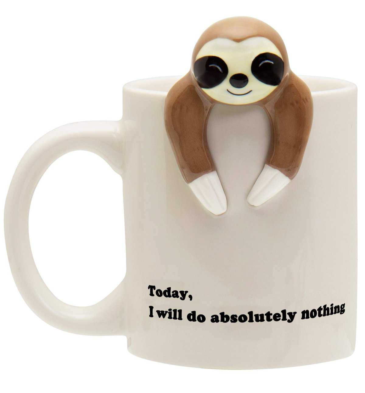 Decodyne Sloth Lazy Funny Coffee Mug, Funny Gifts for Women and Men 12 oz.