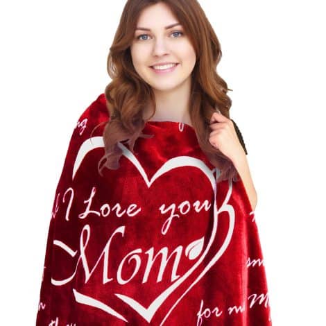 CozyMom Blanket: Perfect Gift for Mom on her Birthday, Valentine’s Day, from Son or Daughter!