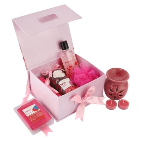 BodyHerbals Rose Bath and Body Care Set – Luxurious Skin Care Gift Box for All Occasions – 7-piece Unisex Spa Set. Perfect for Birthdays, Christmas, and Special Events.