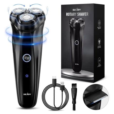 3D Electric Shaver with Pop-up Trimmer, 1 Hr Fast Charging, 90 Mins Shaving, LCD Power Indicator – Ideal for Indian men.