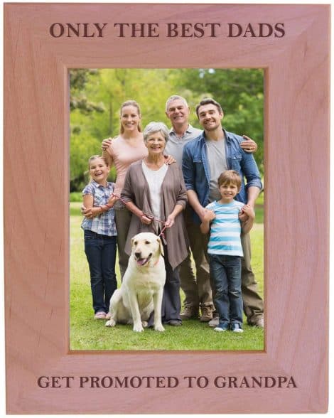 Best Grandpa Engraved Wooden Frame for Precious Photos – CustomGiftsNow (4×6-inch Vertical) – Exclusively for India.