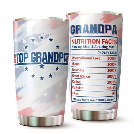 Kozmoz Inspire – Perfect 20 OZ Tumbler Gift for Grandpa on Christmas, Birthday, and Father’s Day.