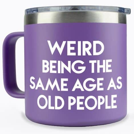 Funny coffee tumbler mug makes a unique and memorable gift for birthdays. Perfect for wife, grandma, mom, her!