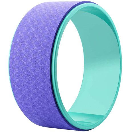 Yoga Wheel for Flexibility, Strength, and Posture Improvement – Ideal for Men and Women Fitness (13 Inch, Blue/Purple).