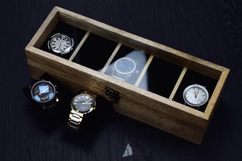 Royal Craft Expertise Watch Box (4 slot) for Men and Women, an elegant wooden organizer perfect for special occasions.