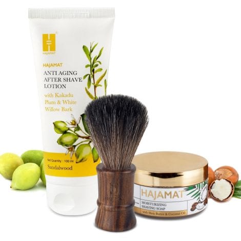 Hajamat Men’s Grooming Kit: Shave, Brush, and Soothe to Perfection – All-in-one Shaving Essential Gift Set!