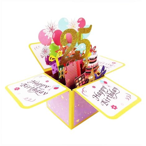 Funny 25th Birthday Pop Up Card for Son or Daughter, Cool 25th Bday Gifts for Him or Her, Perfect 25th Bday Gift Idea for your Special One.